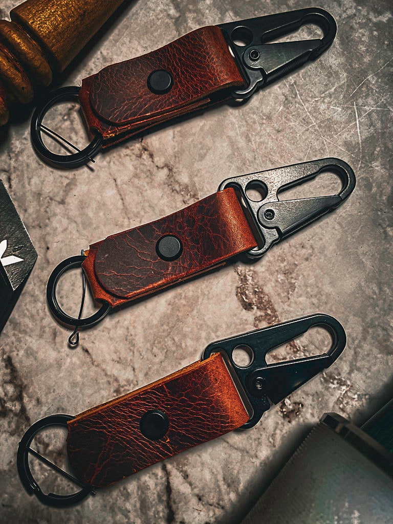 Leather Key tag | Handmade | Minimalist Key Fob |EDC Keychain | Keychain Clip | Leather Keyring| Groomsman gift