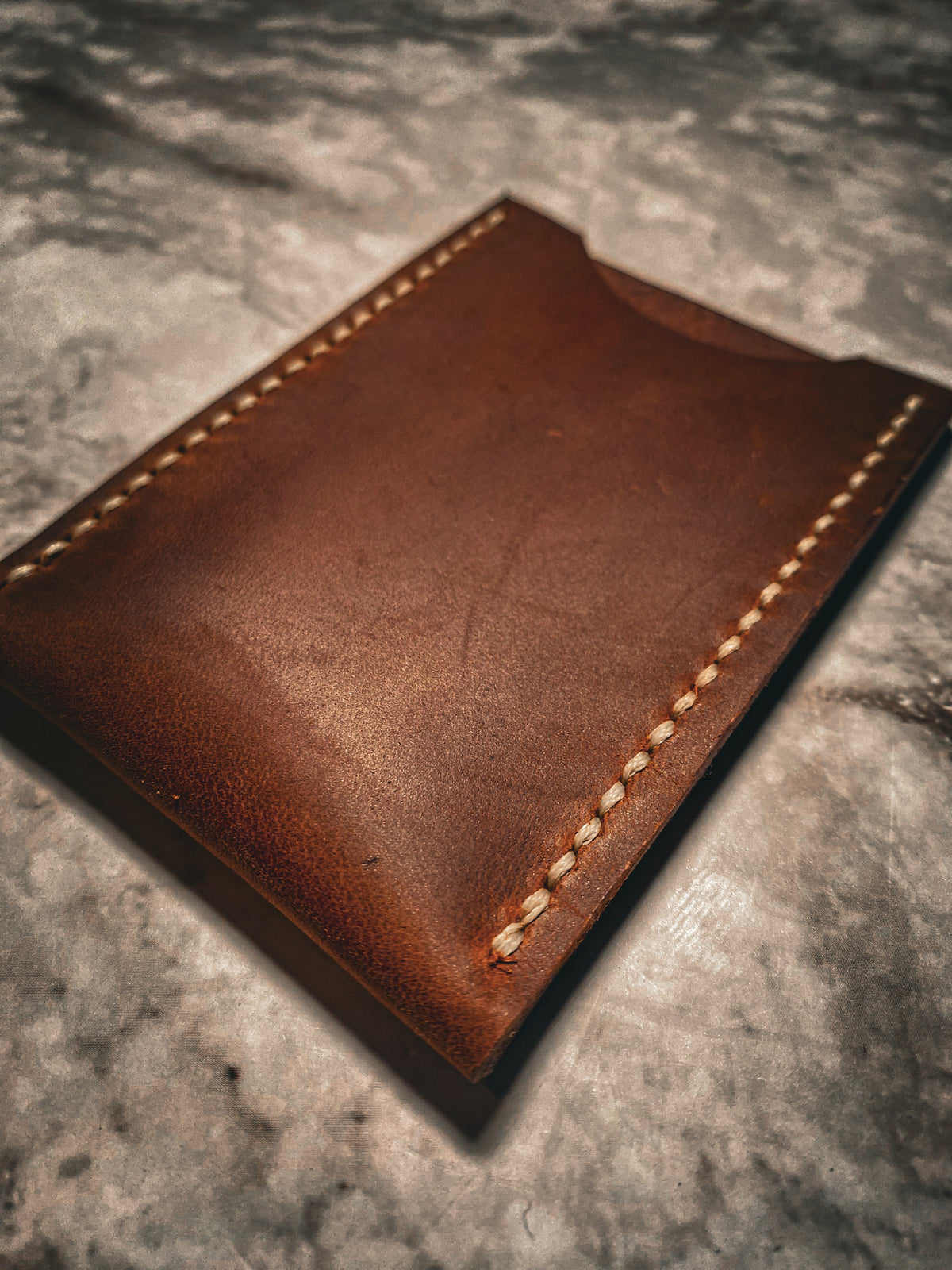 Minimalist Card Wallet British Tan/ Gift for Him/ Card Holder / Leather Wallet