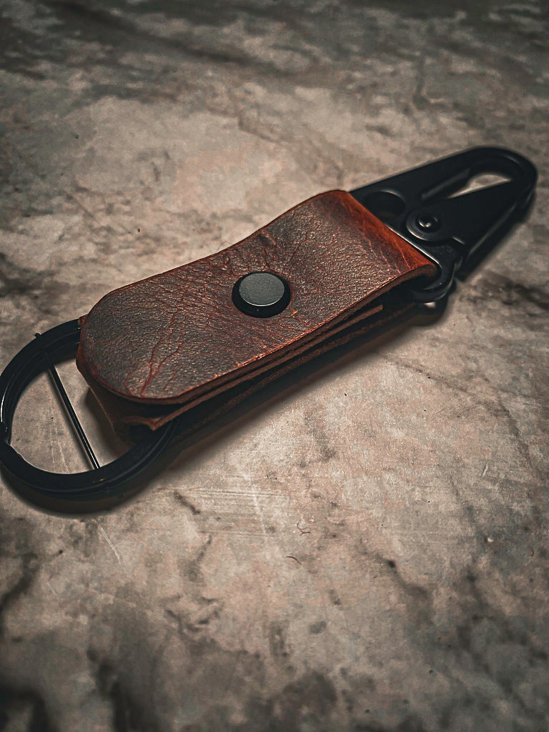 Leather Key tag | Handmade | Minimalist Key Fob |EDC Keychain | Keychain Clip | Leather Keyring| Groomsman gift