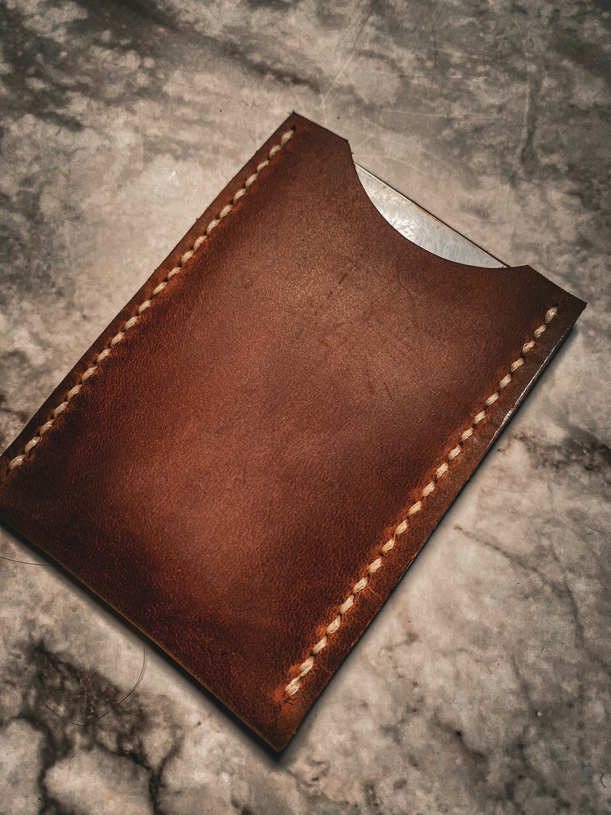 Minimalist Card Wallet British Tan/ Gift for Him/ Card Holder / Leather Wallet