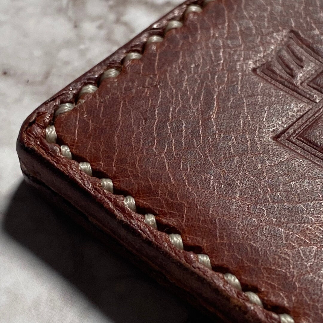 Handmade Italian Leather Cardholder Wallet, Distressed Finish