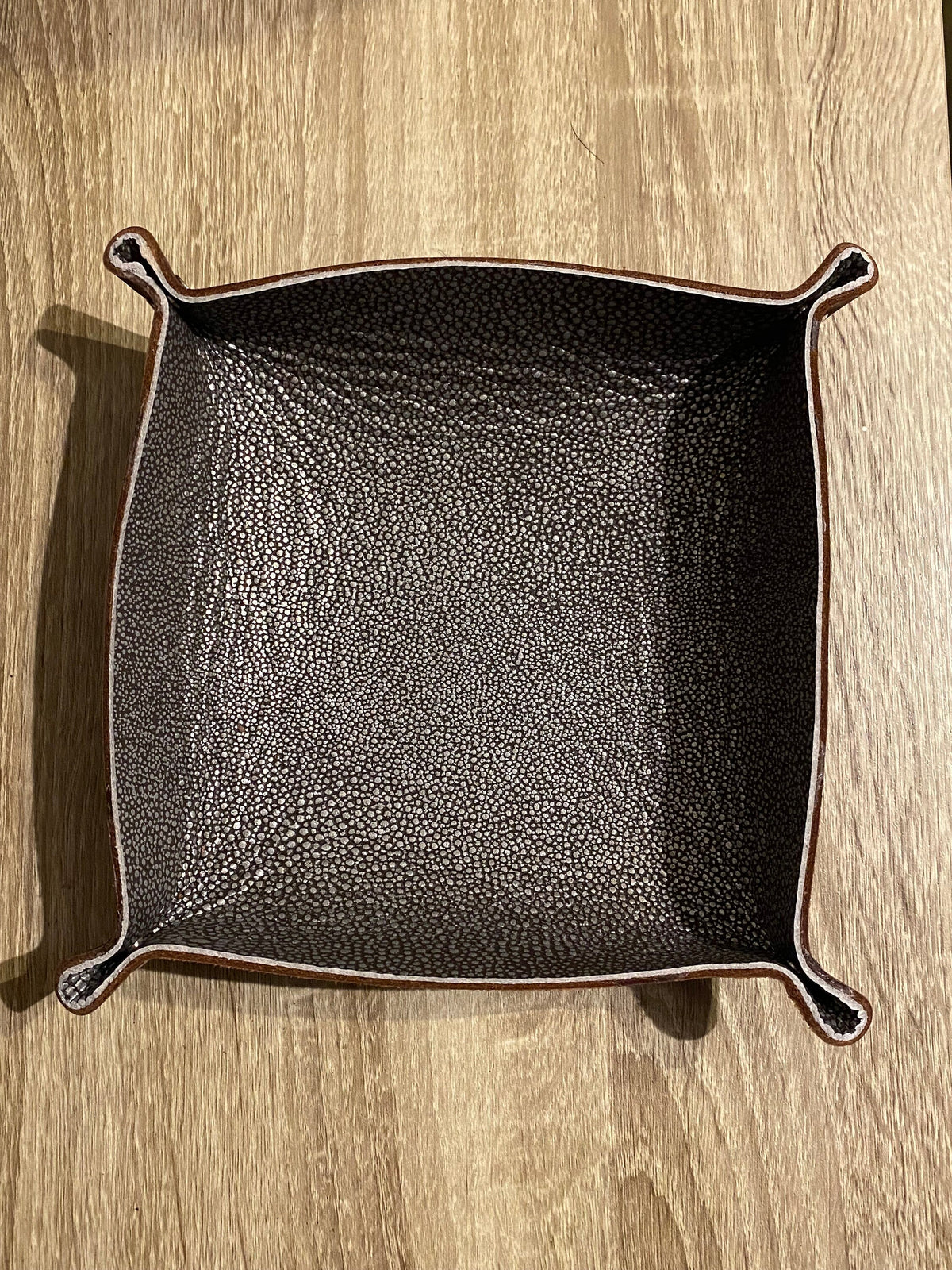 Handmade Leather Valet Tray – Waxed Rustic EDC Catchall