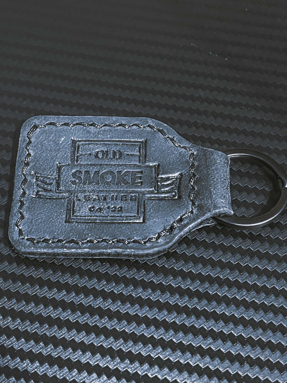 All Black Edition Handmade Leather Keychain – Minimalist Key Fob | Full Grain Leather & Matte Black Hardware | Modern EDC Gift
