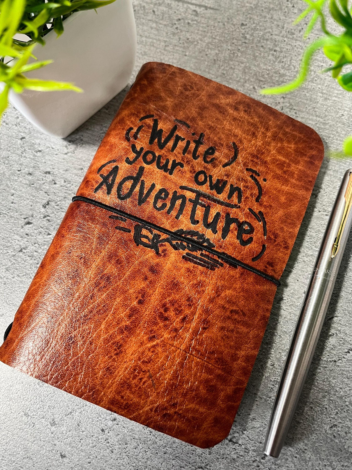 Handmade Crazy Horse Leather Travel Journal – Refillable A5 Notebook