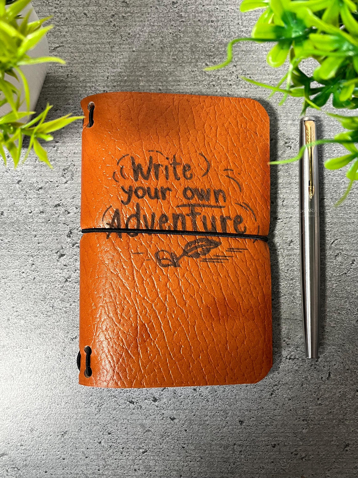 Handmade A5 Leather Travel Journal – Refillable Rustic Notebook