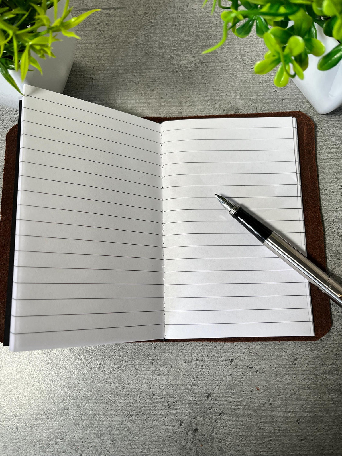 Handmade Leather Notebook – Rustic Journal, Refillable Travel Diary, Vintage Leather Sketchbook
