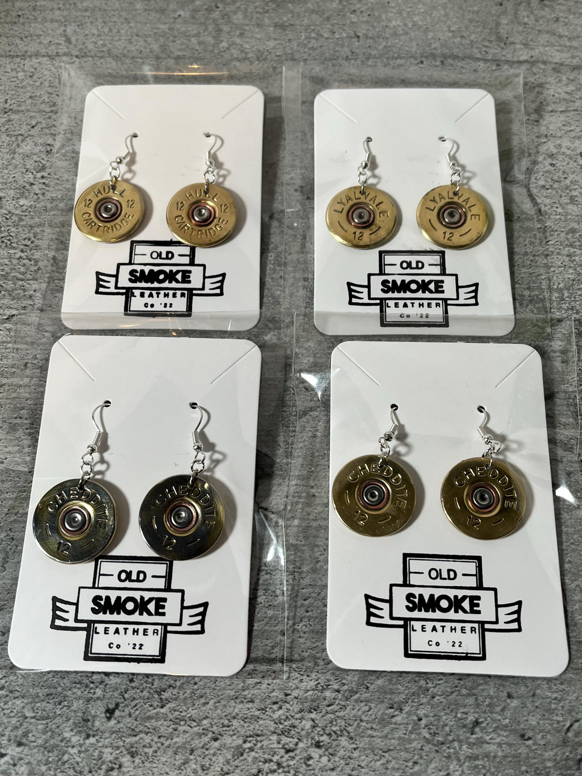 Polished Shotgun Shell Earrings with 925 Sterling Silver Hooks – Handmade Statement Jewelry.