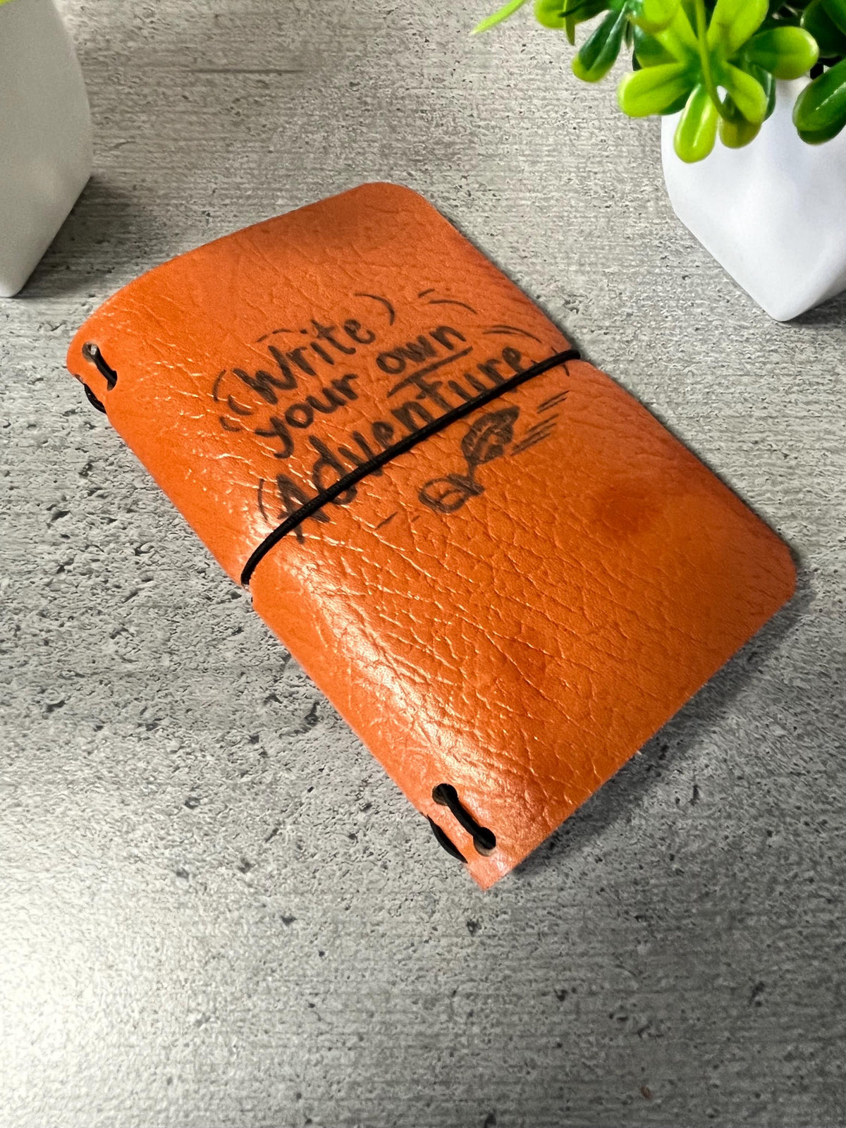Handmade A5 Leather Travel Journal – Refillable Rustic Notebook