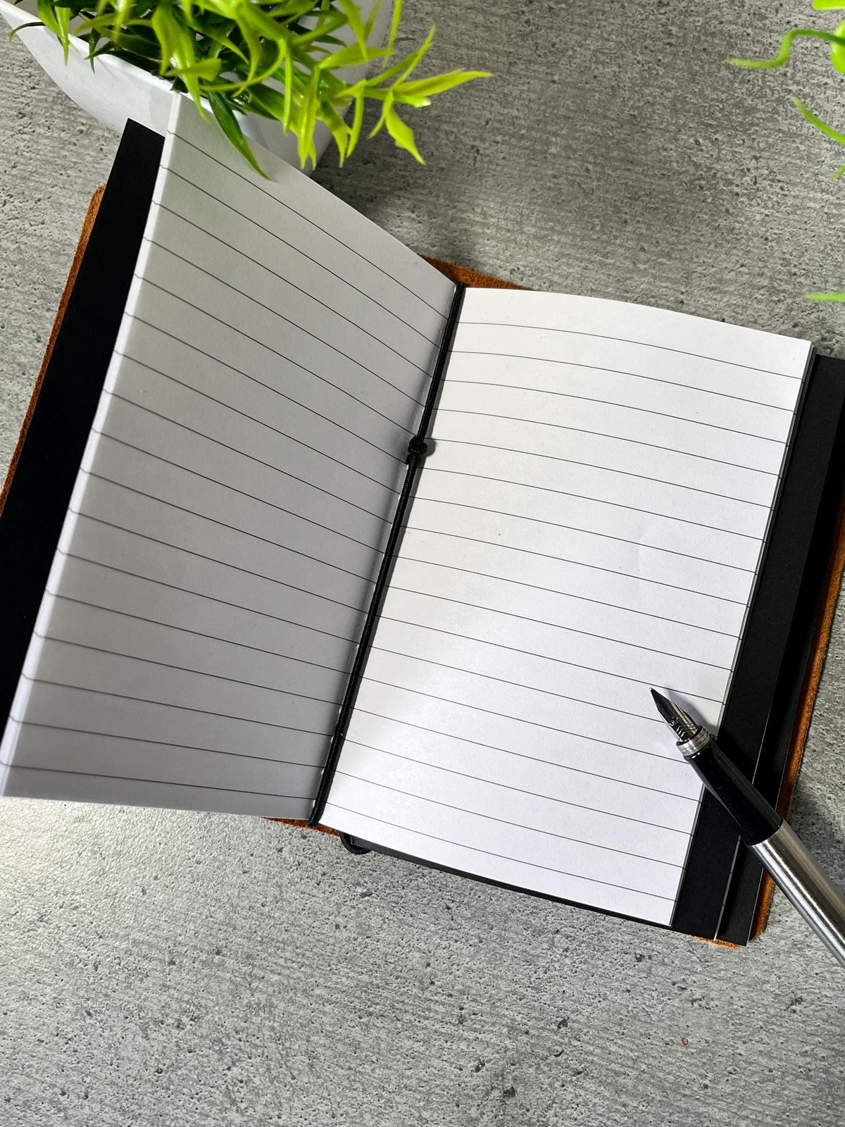Handmade A5 Leather Travel Journal – Refillable Rustic Notebook