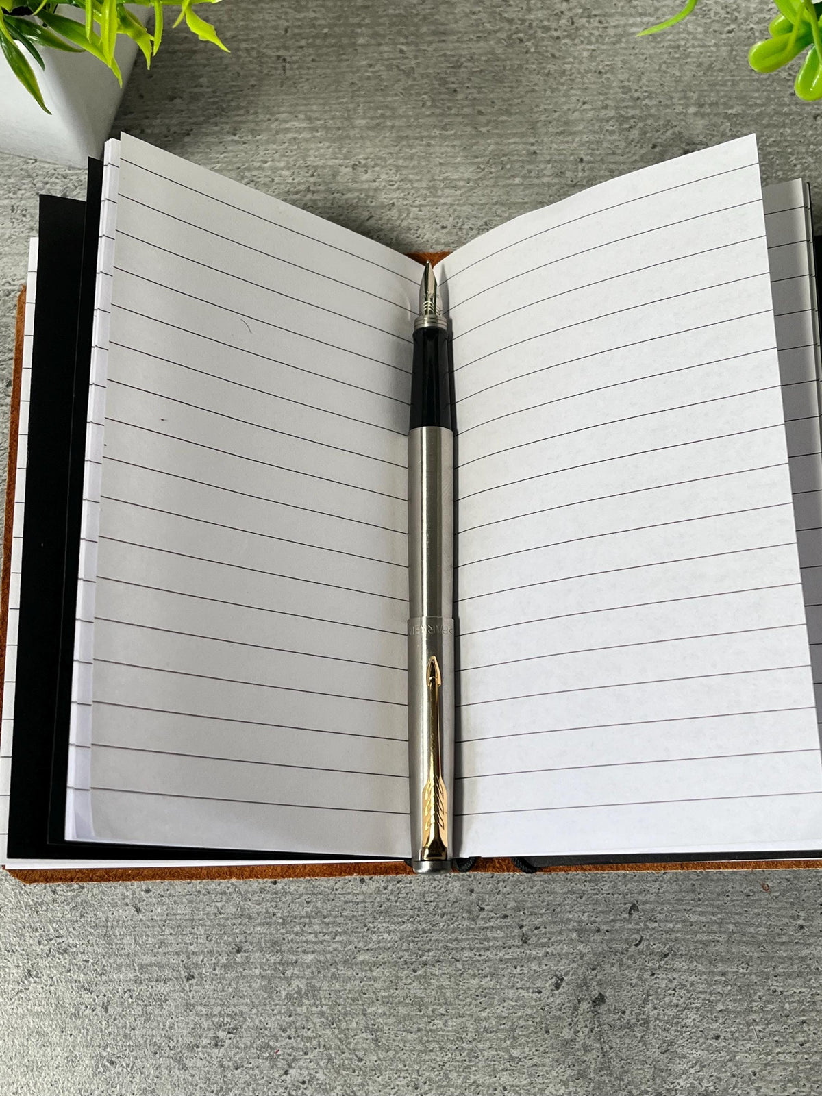 Handmade A5 Leather Travel Journal – Refillable Rustic Notebook