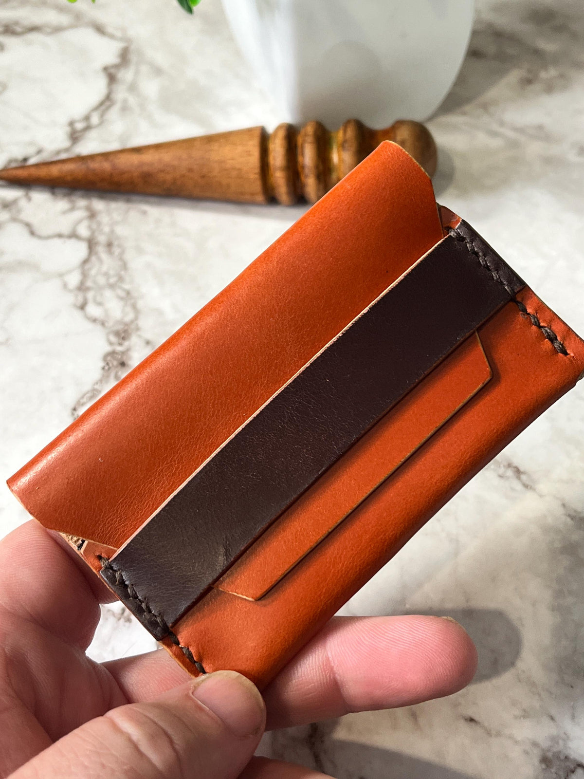 Handmade Leather Card Holder Wallet | Slim Minimalist Wallet | Full Grain Leather Card Case | Front Pocket Wallet | Gift for Men.