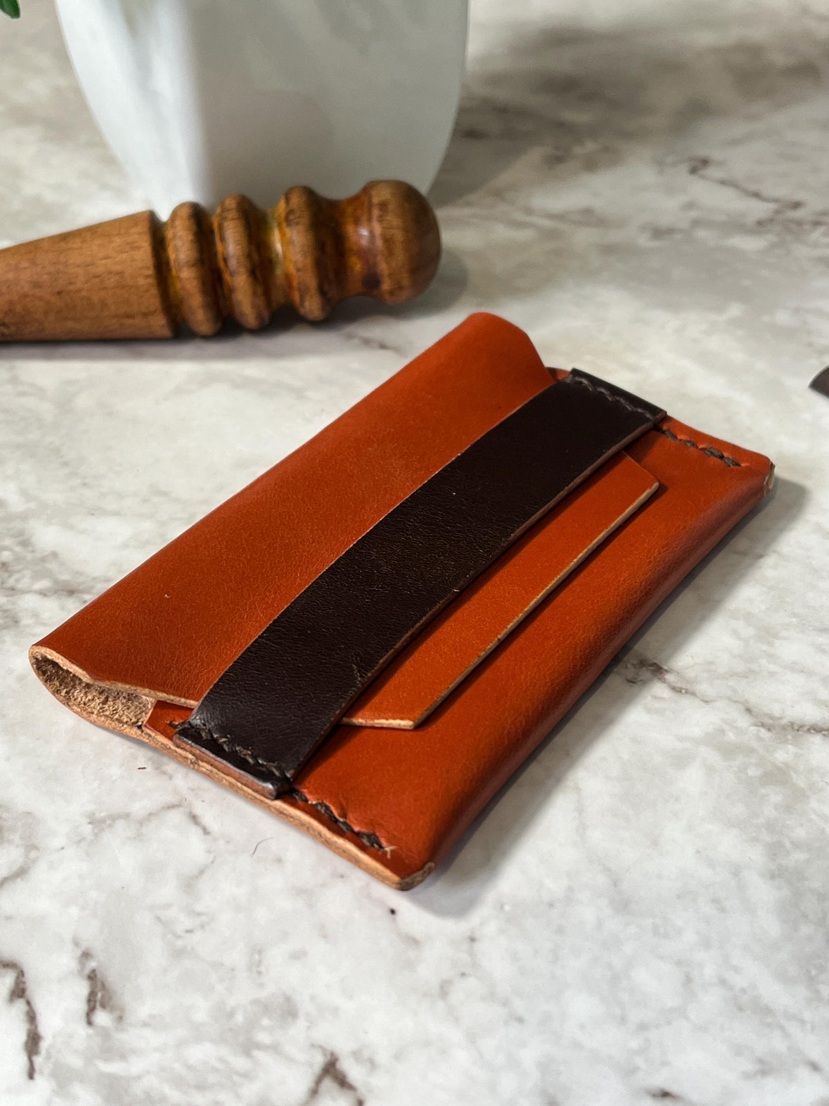 Handmade Leather Card Holder Wallet | Slim Minimalist Wallet | Full Grain Leather Card Case | Front Pocket Wallet | Gift for Men.