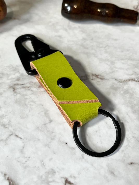 Leather Key tag | Handmade | Minimalist Key Fob |EDC Keychain | Keychain Clip | Leather Keyring| Groomsman gift
