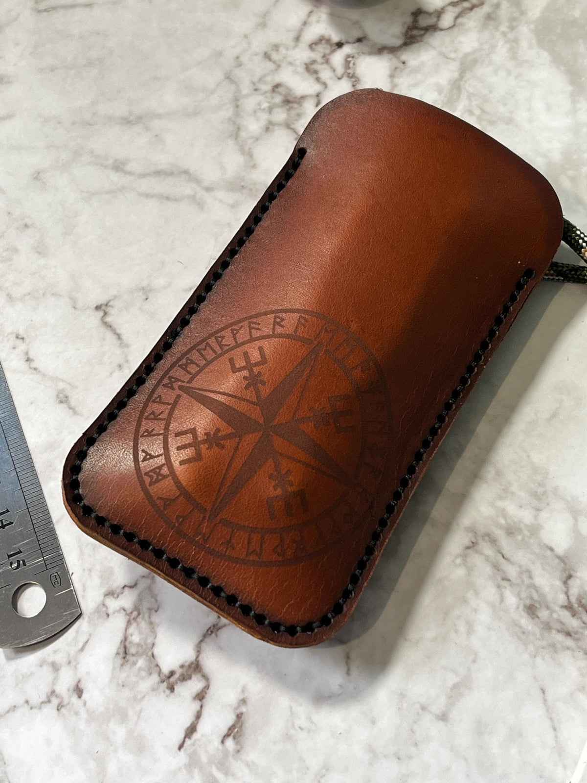 XL Handmade Leather Pocket Slip, Leather EDC Multitool Pouch.