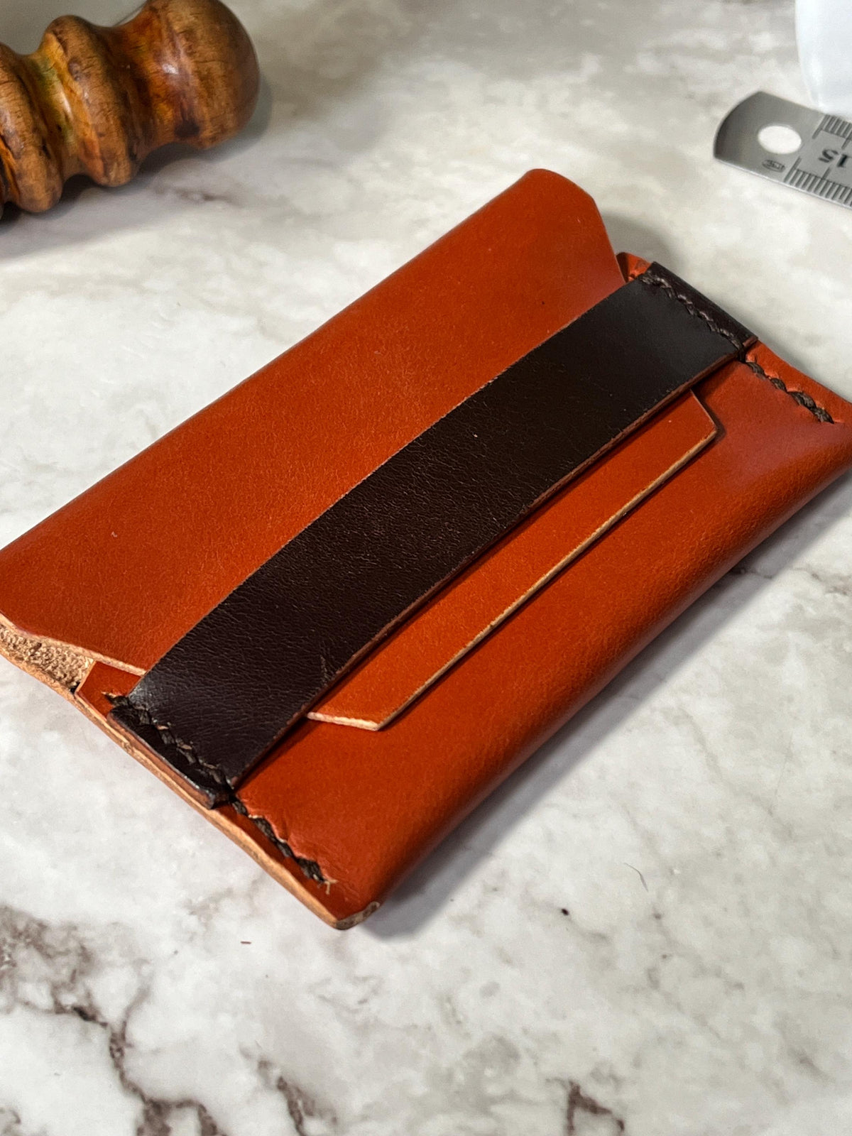 Handmade Leather Card Holder Wallet | Slim Minimalist Wallet | Full Grain Leather Card Case | Front Pocket Wallet | Gift for Men.