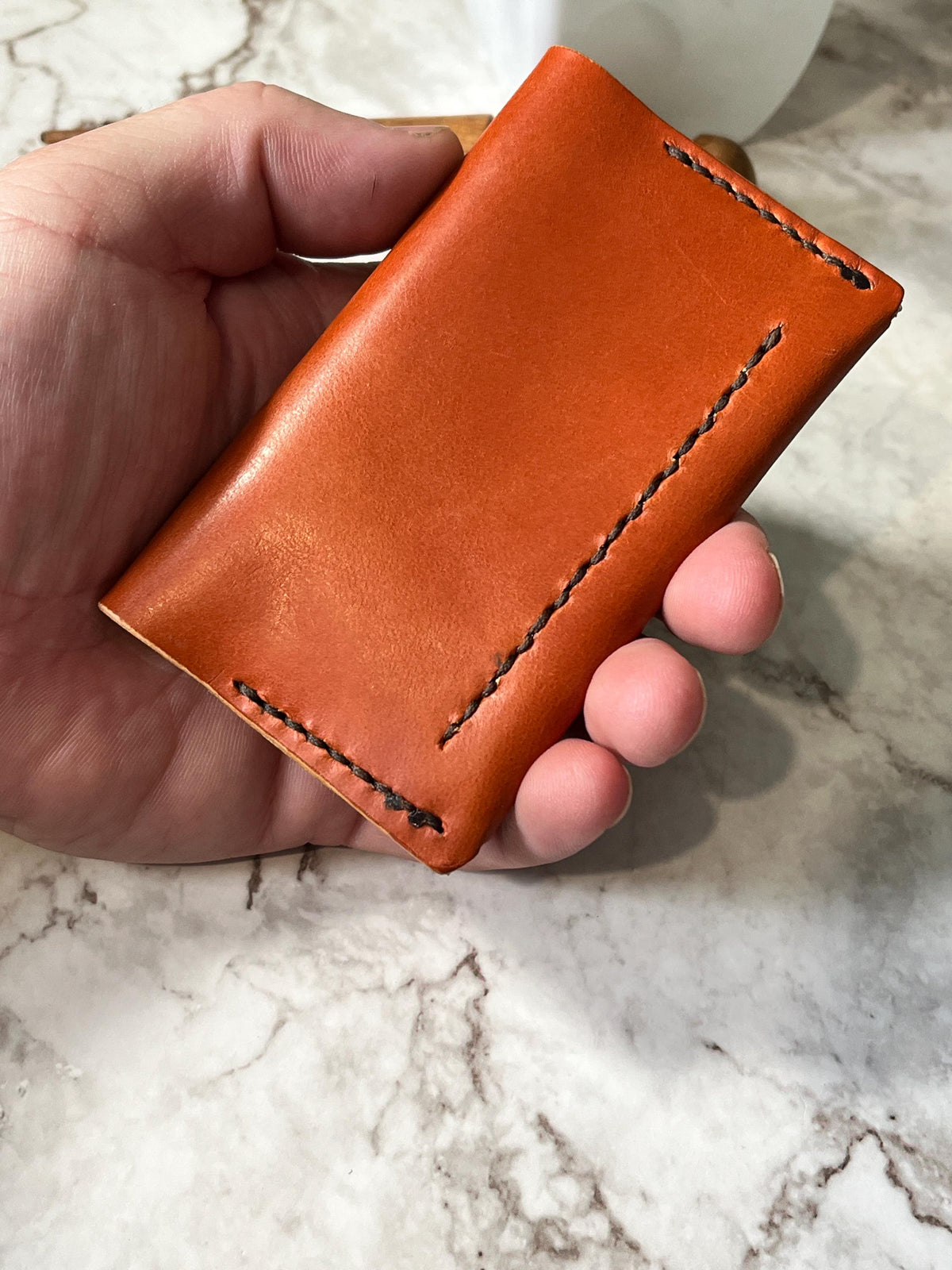 Handmade Leather Card Holder Wallet | Slim Minimalist Wallet | Full Grain Leather Card Case | Front Pocket Wallet | Gift for Men.