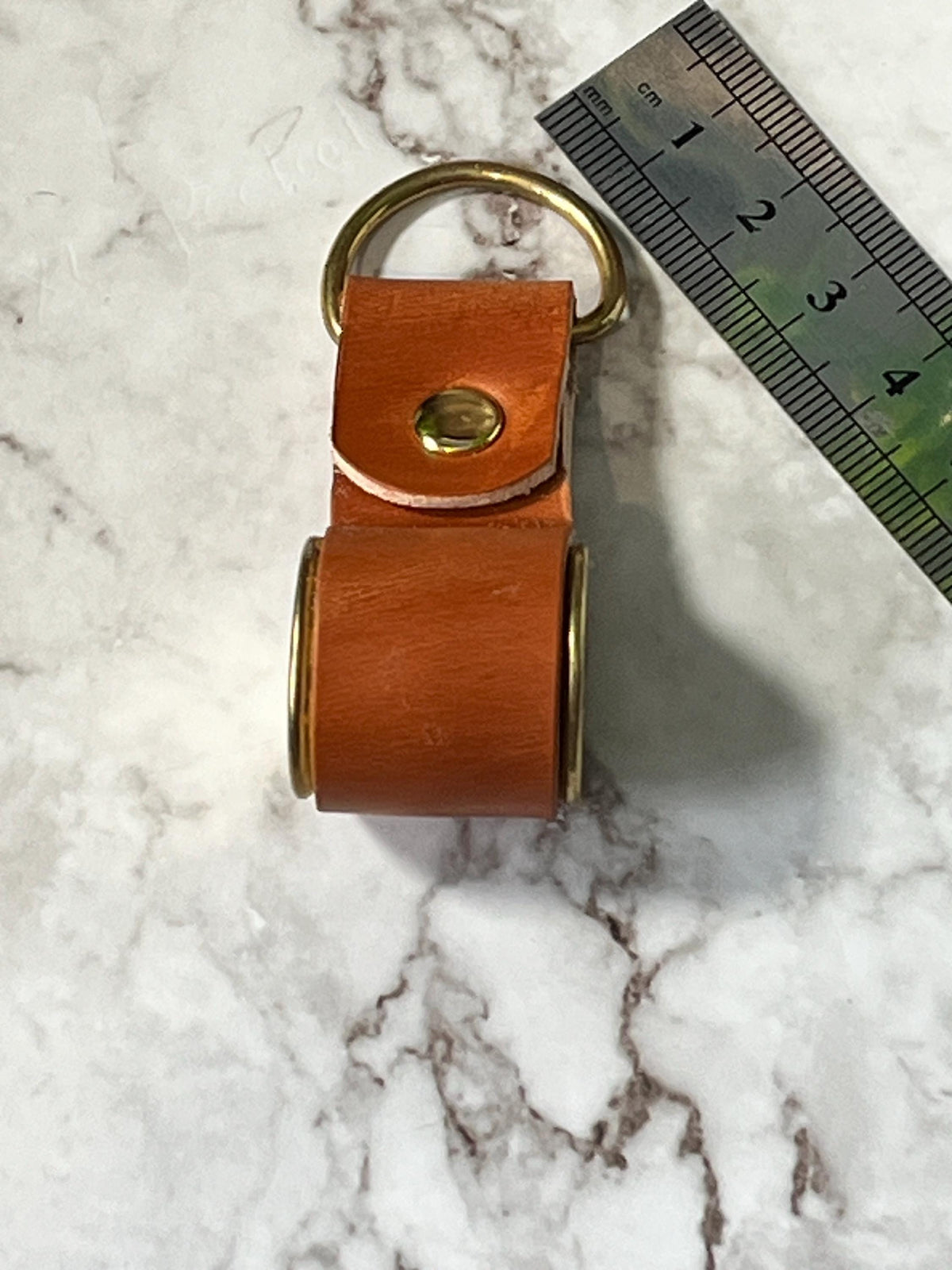 Handmade Shotgun Shell Leather Keyring | Upcycled Shotgun Cartridge Keychain | Brass Key Ring | Rustic Leather EDC Gift | Gift for Him