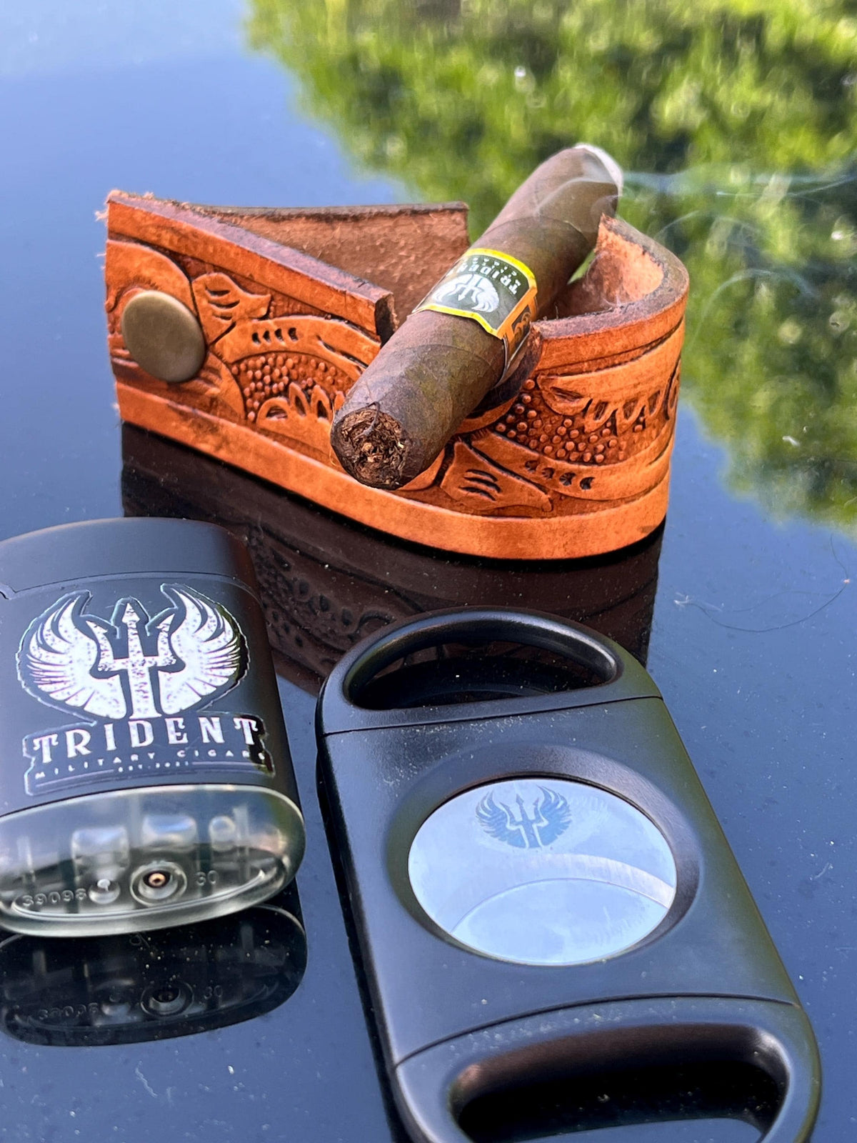 Handmade Leather Cigar Holder Case | Premium Top Grain Veg Tan Leather | Luxury Cigar Travel Holder | Gift for Cigar Lovers